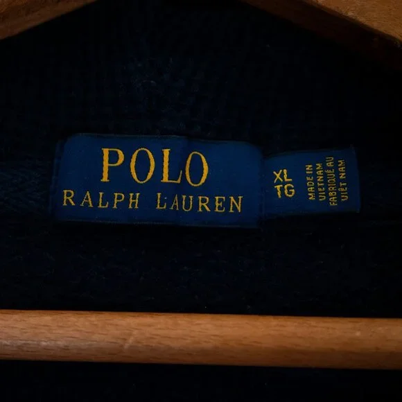Polo Ralph Lauren Mens Navy Full-Zip Hoodie Sweatshirt - Picture 2 of 6